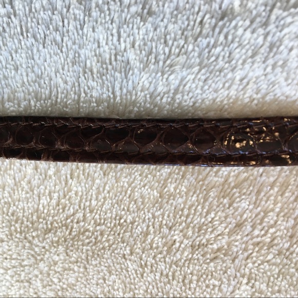 Vintage Faux Snakeskin Brown Purse - Picture 11 of 15